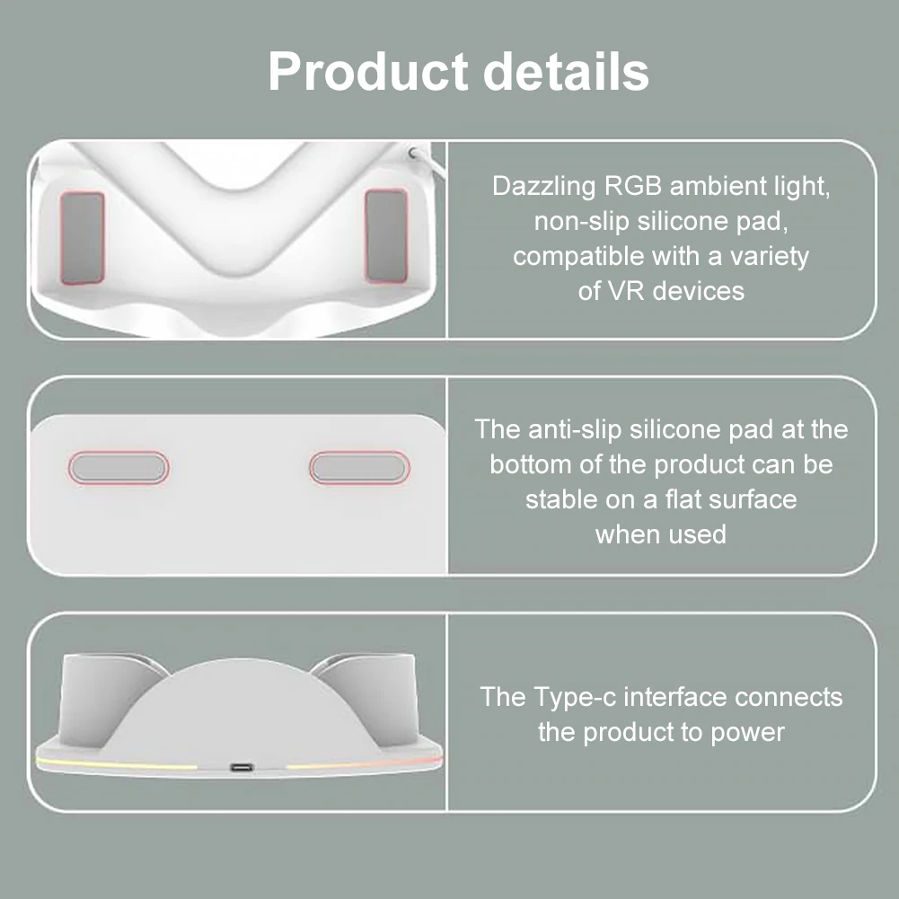 Quest 3S VR Charging Dock with RGB Lighting 5 Quest 3S VR Charging Dock with RGB Lighting - Image 5