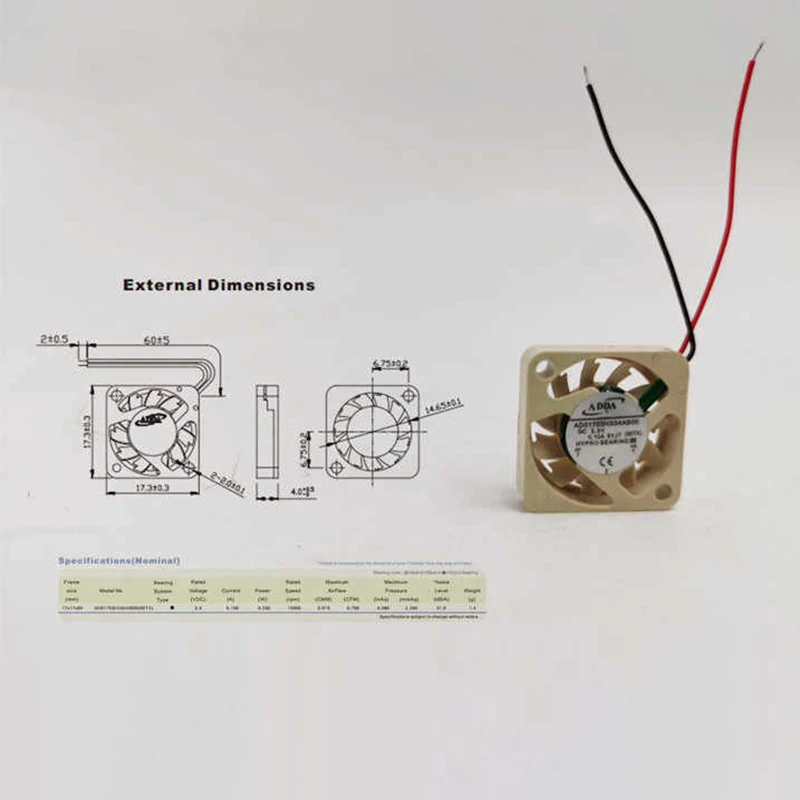 Ultra-Thin SD&HI Cooling Fan 17x17x4mm 5 Ultra-Thin SD&HI Cooling Fan 17x17x4mm - Image 5