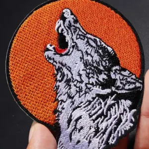Late Night Wolf Howling Embroidered Patch 6 Sd8203730e54145ab8ccc008c5777c292Q