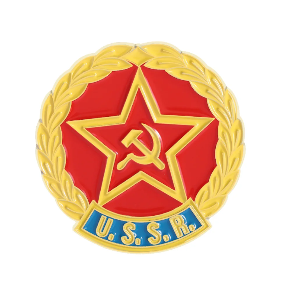 Soviet-Inspired Metal Badge Collection 4 Soviet-Inspired Metal Badge Collection - Image 4