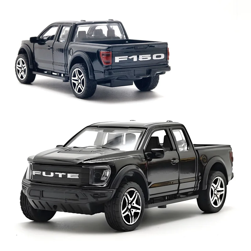 Black Die-Cast Muscle Pickup Truck Model 9 Black Die-Cast Muscle Pickup Truck Model - Image 9