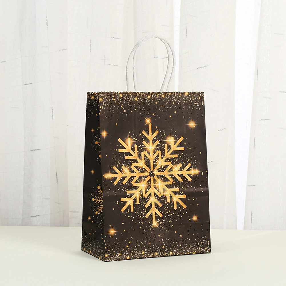 Elegant Black and Gold Christmas Gift Bags Set 10 Elegant Black and Gold Christmas Gift Bags Set - Image 10