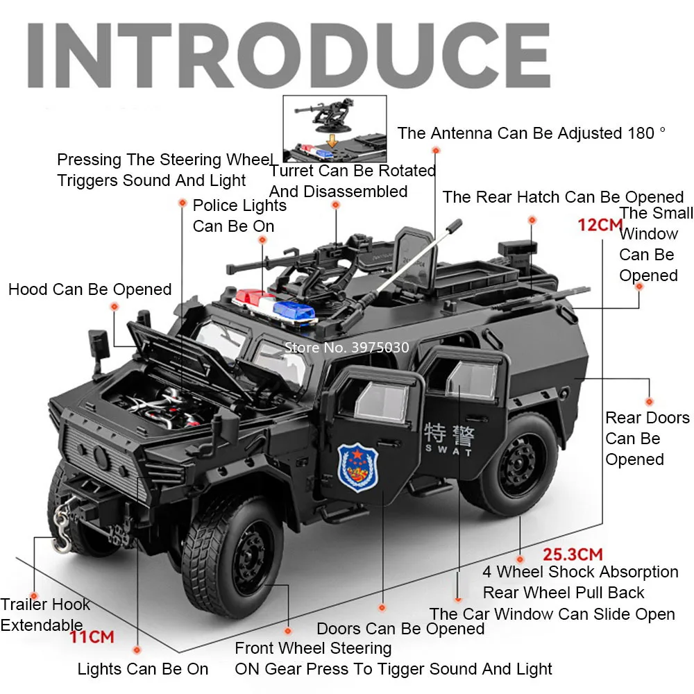 1:20 Scale Diecast Law Enforcement Police Car 2 1:20 Scale Diecast Law Enforcement Police Car - Image 2
