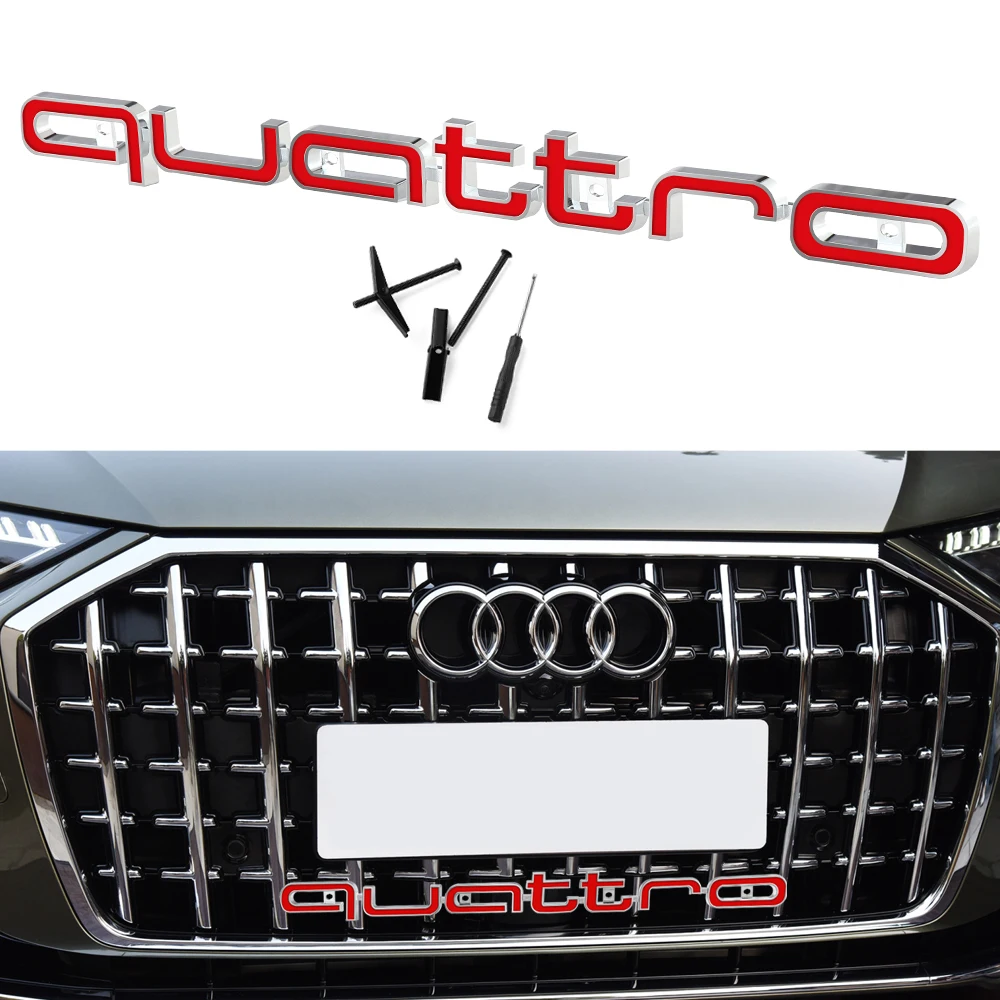 Custom Audi Quattro Front Grille Emblem 41.8cm 7 Custom Audi Quattro Front Grille Emblem 41.8cm - Image 7