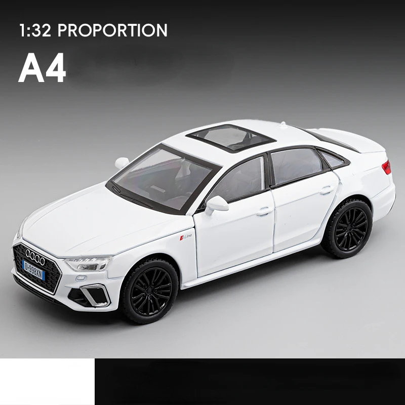 White 1:32 Diecast Car Model with Sound 8 White 1:32 Diecast Car Model with Sound - Image 8