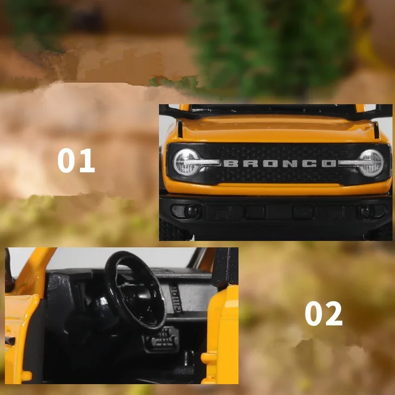 Ford Bronco 1:36 Alloy Diecast Model with Sound 2 Ford Bronco 1:36 Alloy Diecast Model with Sound - Image 2