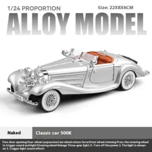 Silver Diecast Classic Car Model 1:24 Scale 19 Sda256d032e60416d87d45a2e98c974a6O