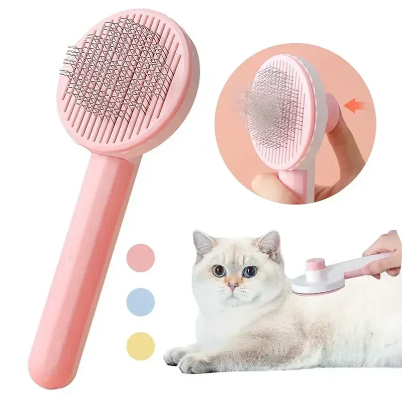 Light Green Pet Grooming Brush for Cats 4 Light Green Pet Grooming Brush for Cats - Image 4