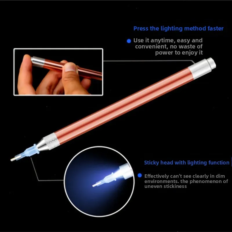 8-in-1 LED Diamond Painting Pen with Magnifier 3 8-in-1 LED Diamond Painting Pen with Magnifier - Image 3