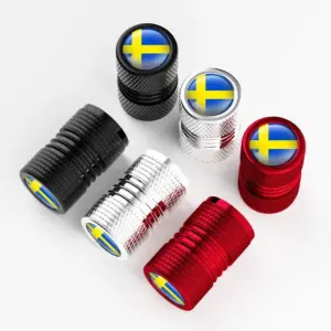 Swedish Flag Aluminum Valve Caps Set 10 Sda7cab1dcb0e42a0afc28fb884a9ce13V