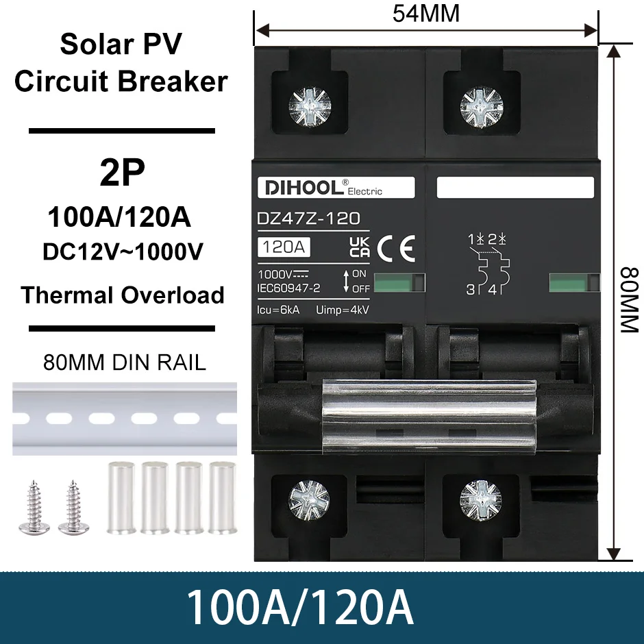 2-Pole DC Circuit Breaker 1000V, 120A 3 2-Pole DC Circuit Breaker 1000V, 120A - Image 3