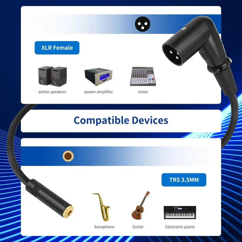 Professional 0.3m Balanced Audio Adapter Cable 6 Professional 0.3m Balanced Audio Adapter Cable - Image 6