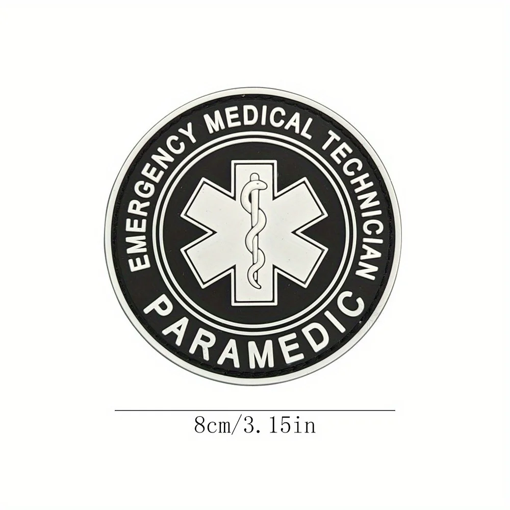 Emergency Medical Paramedic PVC Patch in 5 Colors 2 Emergency Medical Paramedic PVC Patch in 5 Colors - Image 2