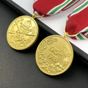 Golden Commemorative Medal with Ribbon 8 Sdae1e6b1fa2d4bd294f76f5d4b791138Q