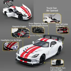 1:24 Scale Dodge Viper Diecast Model 14 Sdafc6779106f445fbd67892b1c281db3A