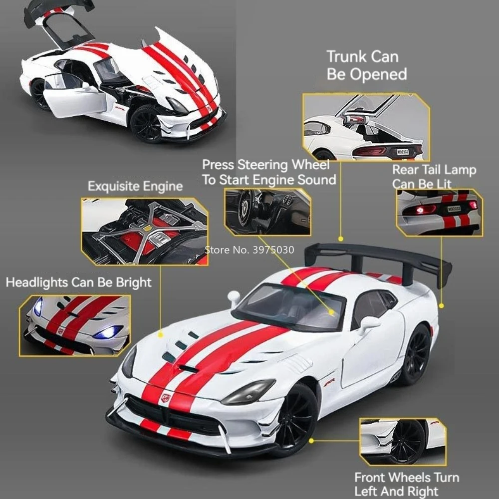 1:24 Scale Dodge Viper Diecast Model 5 1:24 Scale Dodge Viper Diecast Model - Image 5