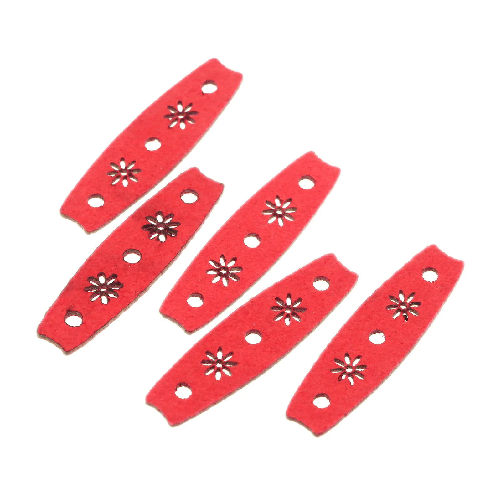 Red Microfiber Leather Slingshot Pouches Set 2 Red Microfiber Leather Slingshot Pouches Set - Image 2