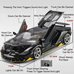 Vibrant Yellow 1:18 Scale Lamborghini LP770 Model 10 Sdb4c1708d80a492e92524df845f9f360T