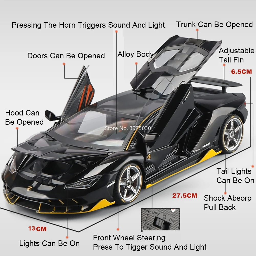 Vibrant Yellow 1:18 Scale Lamborghini LP770 Model 2 Vibrant Yellow 1:18 Scale Lamborghini LP770 Model - Image 2