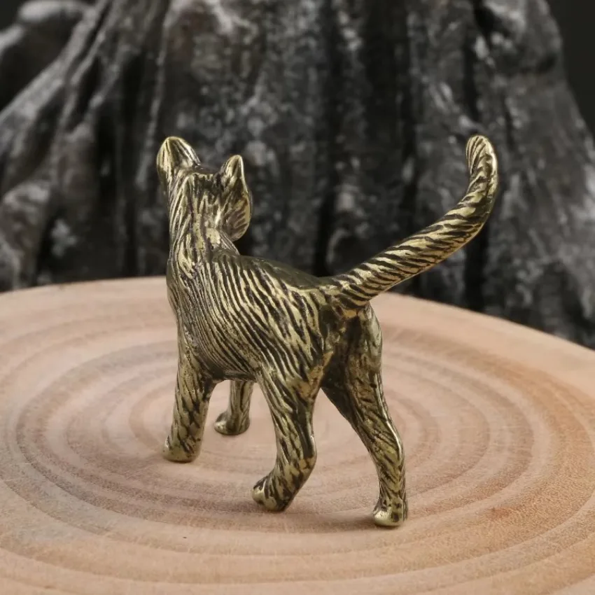Bronze Chinese Cat Tea Pet Collectible 3 Bronze Chinese Cat Tea Pet Collectible - Image 3