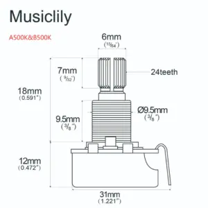 CTS 450 Series Guitar Potentiometer Set 13 Sdbc7733b7fba41579407ec47f2cc175ej