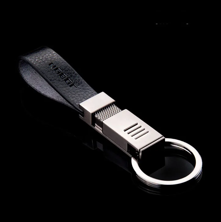 Luxury Stainless Steel Leather Keychain in Rose Gold 3 Luxury Stainless Steel Leather Keychain in Rose Gold - Image 3