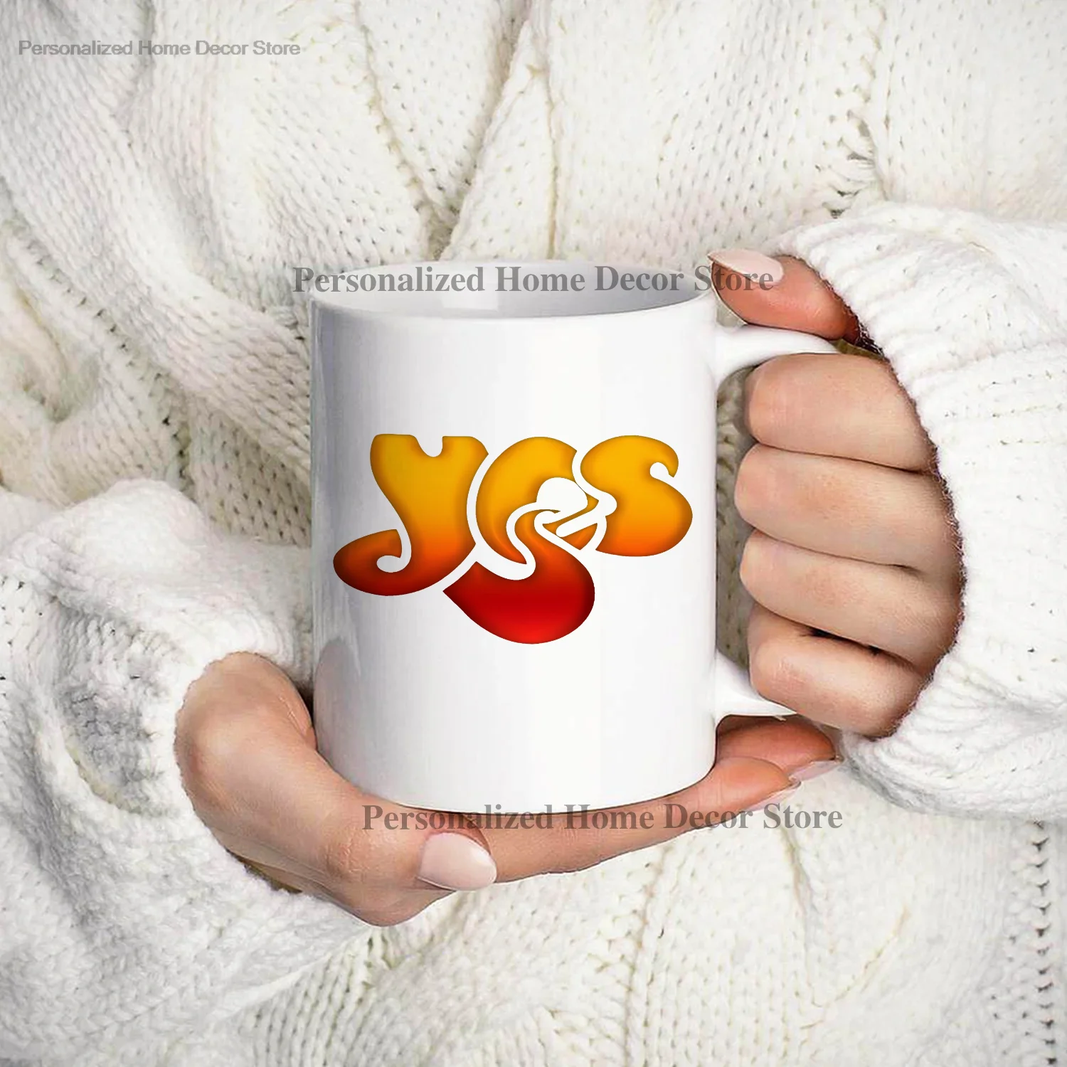 Vibrant Retro Rock Band Enamel Mug 3 Vibrant Retro Rock Band Enamel Mug - Image 3