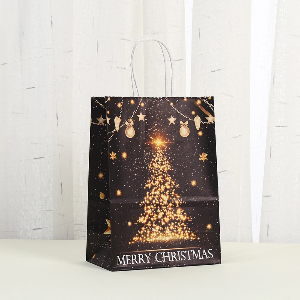 Elegant Black and Gold Christmas Gift Bags Set 7 Elegant Black and Gold Christmas Gift Bags Set - Image 7