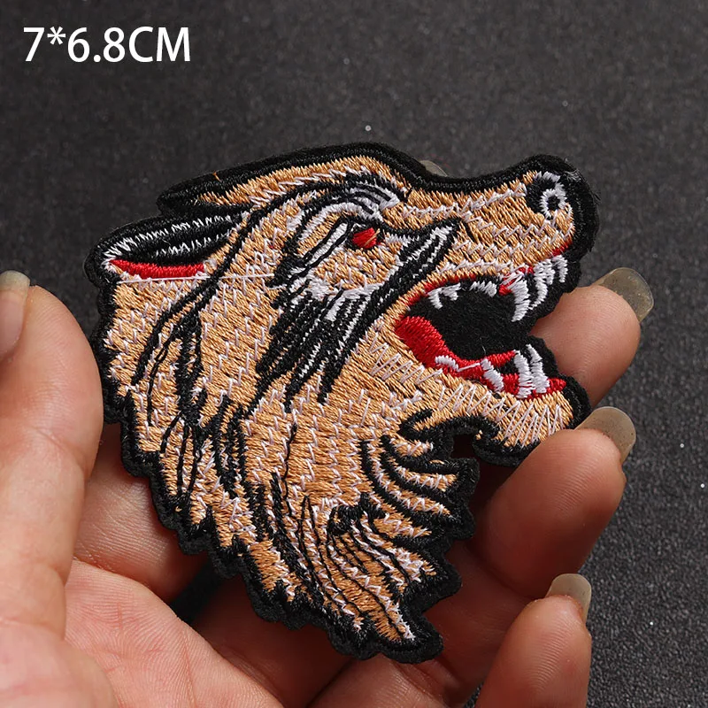 Embroidered Tiger and Wolf Head Patches Set 10 Embroidered Tiger and Wolf Head Patches Set - Image 10