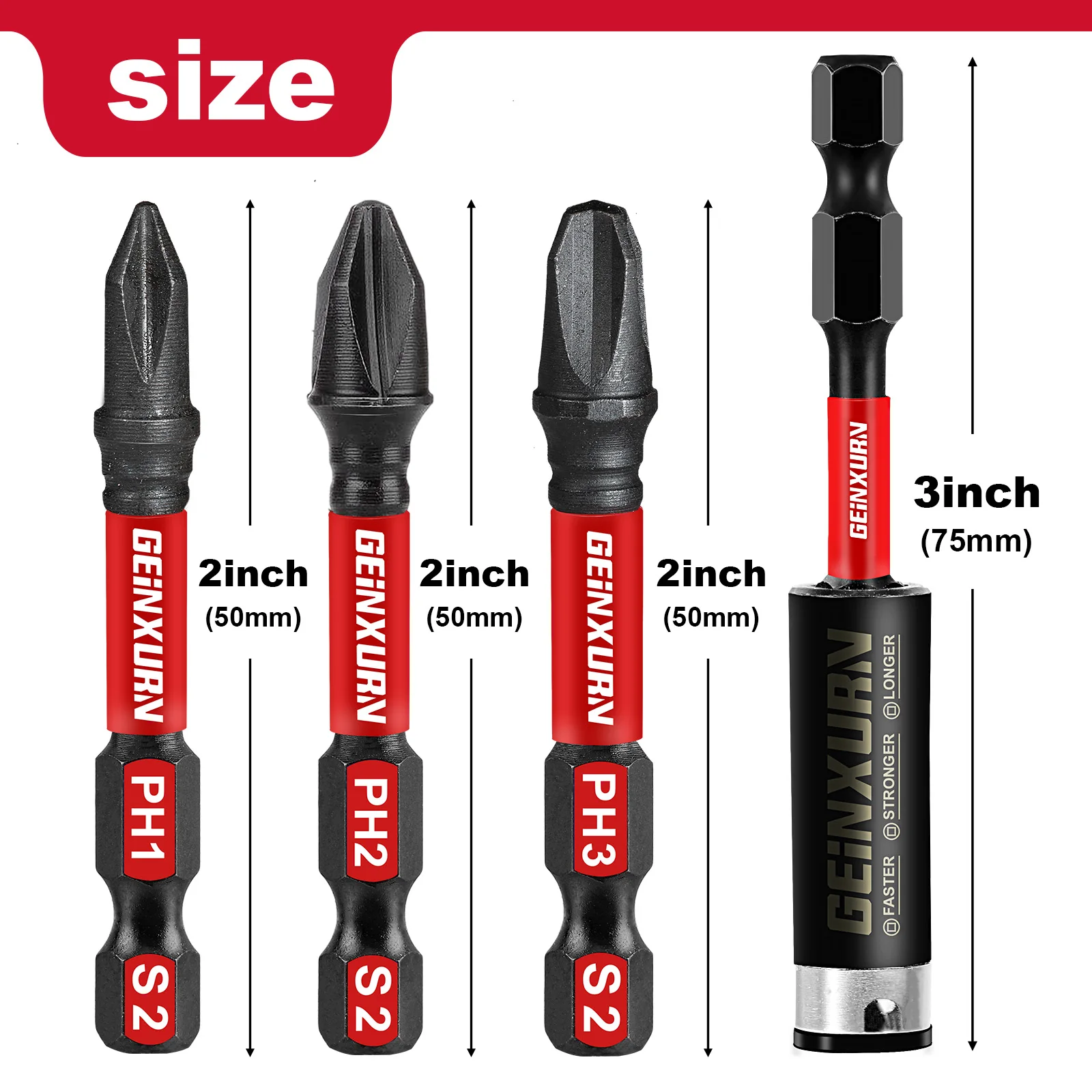 Impact Magnetic Phillips Bits Set for Impact Drivers 2 Impact Magnetic Phillips Bits Set for Impact Drivers - Image 2