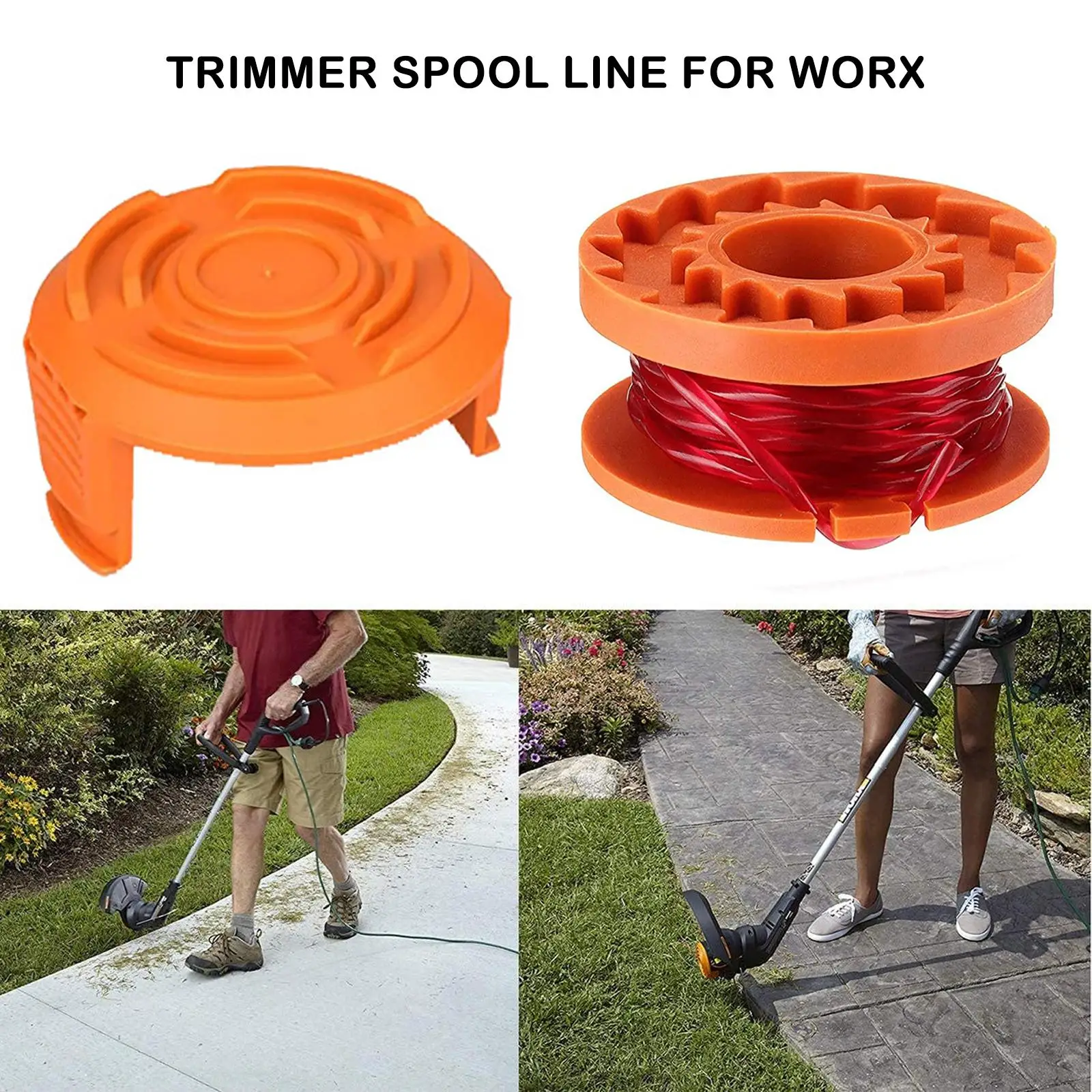 Vibrant Orange Worx Trimmer Spool Set 2 Vibrant Orange Worx Trimmer Spool Set - Image 2