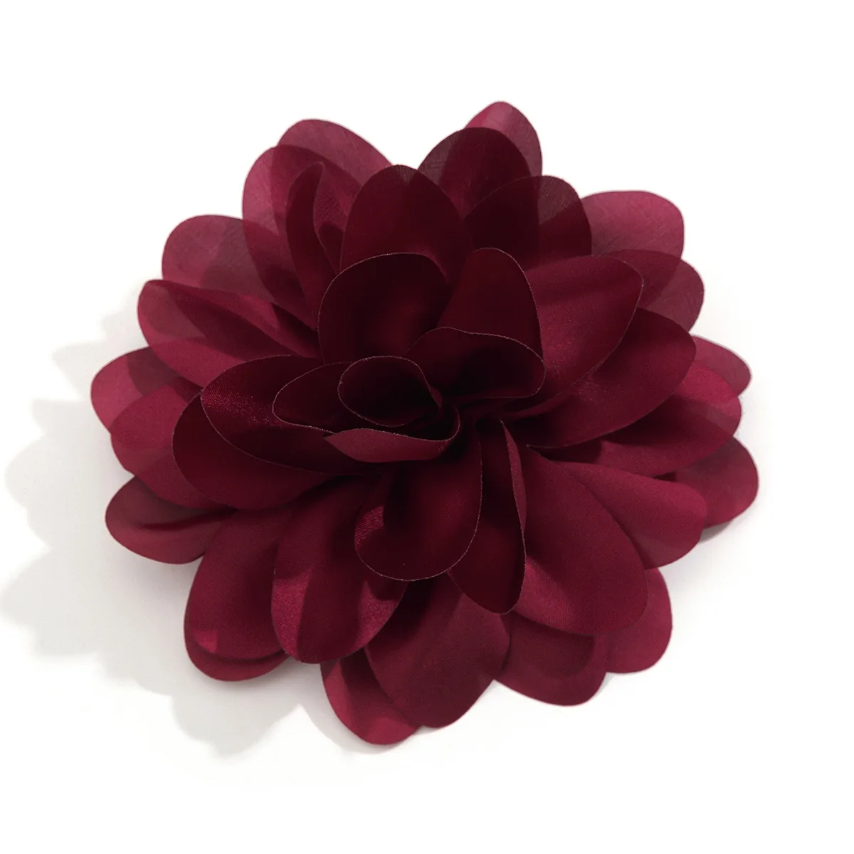 Vintage Fabric Flower Pin with Layered Satin Flowers 8 Vintage Fabric Flower Pin with Layered Satin Flowers - Image 8