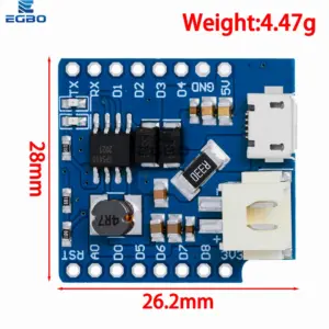 Blue Battery Shield for WEMOS D1 Mini 8 Sdce77ab2b91a4ea2a79665cef7911d13O