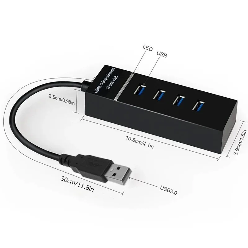 USB 3.0 Hub with 4 Ports for PC and Mac 4 USB 3.0 Hub with 4 Ports for PC and Mac - Image 4