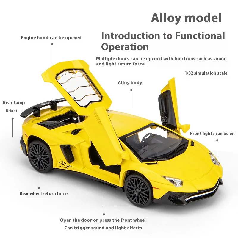 White Alloy Sports Car Model 1:32 Scale 3 White Alloy Sports Car Model 1:32 Scale - Image 3