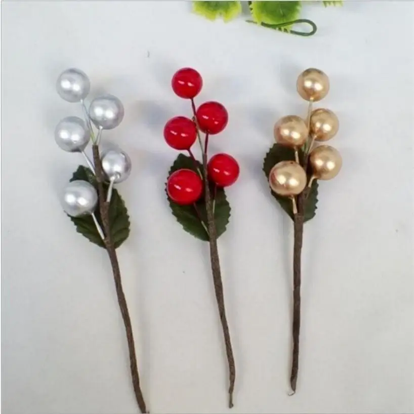 Festive Artificial Berry Decor Set (12mm, 6pcs) 4 Festive Artificial Berry Decor Set (12mm, 6pcs) - Image 4