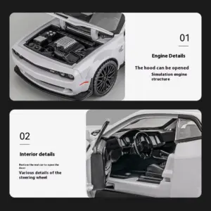 1:32 Scale Black Sports Car Model with Sound 13 Sdd3adfb4681c43cea5b5a24d0ee33a7fT