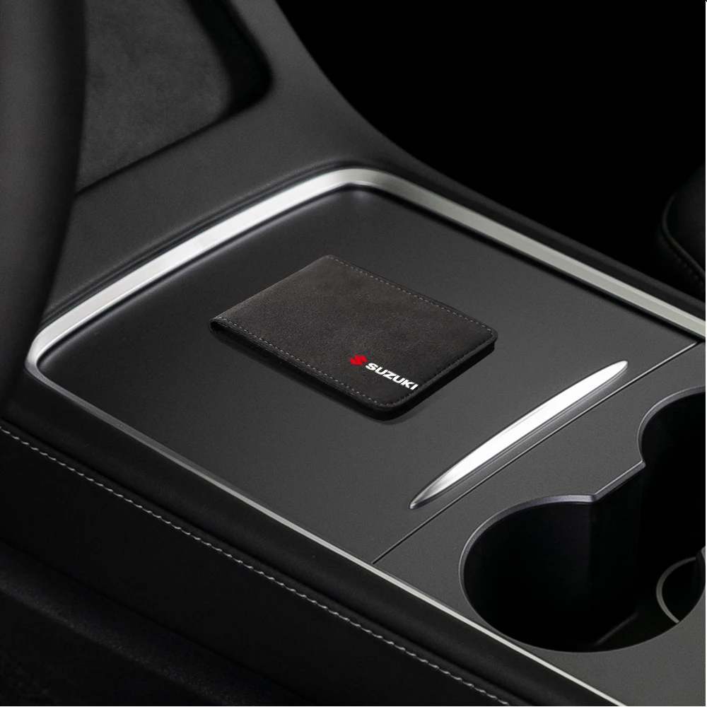 Suzuki Suede Driver License Holder 4.1x3.1 in 4 Suzuki Suede Driver License Holder 4.1x3.1 in - Image 4