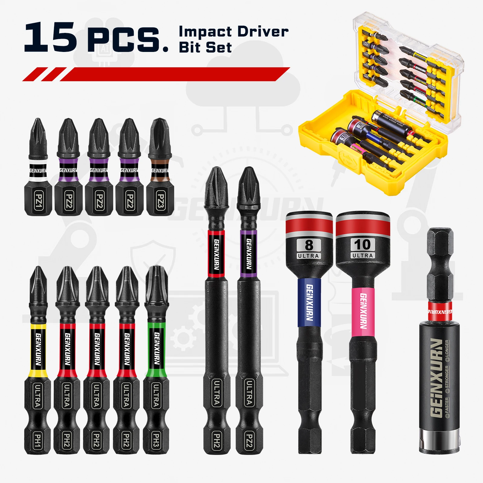 Impact Screwdriver Set with Magnetic Tips 8 Impact Screwdriver Set with Magnetic Tips - Image 8