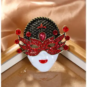 Glamorous Angel Brooch with Rhinestones