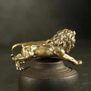Vintage Brass Lion Sculpture for Home or Office 11 Sde29e7e07bc64bda925a1e7ed91217feN