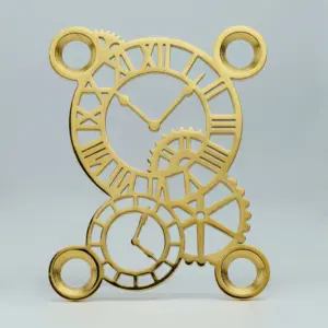 Stainless Steel Clock-Shaped Decor Plates Set 6 Sde410c0ddd65403695ce519f26c4ae83d