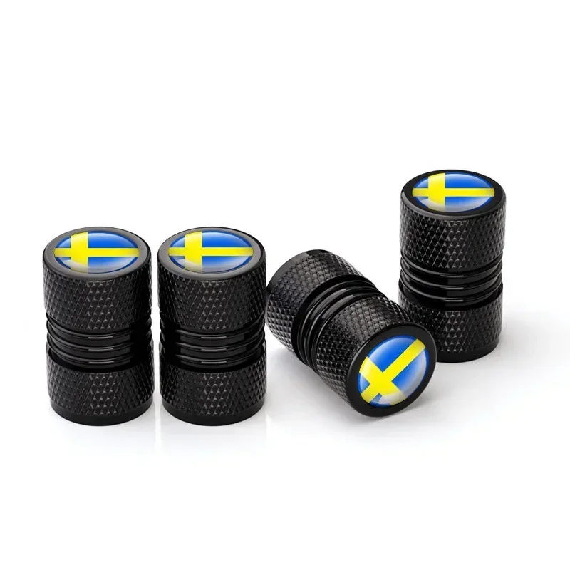 Swedish Flag Aluminum Valve Caps Set 3 Swedish Flag Aluminum Valve Caps Set - Image 3