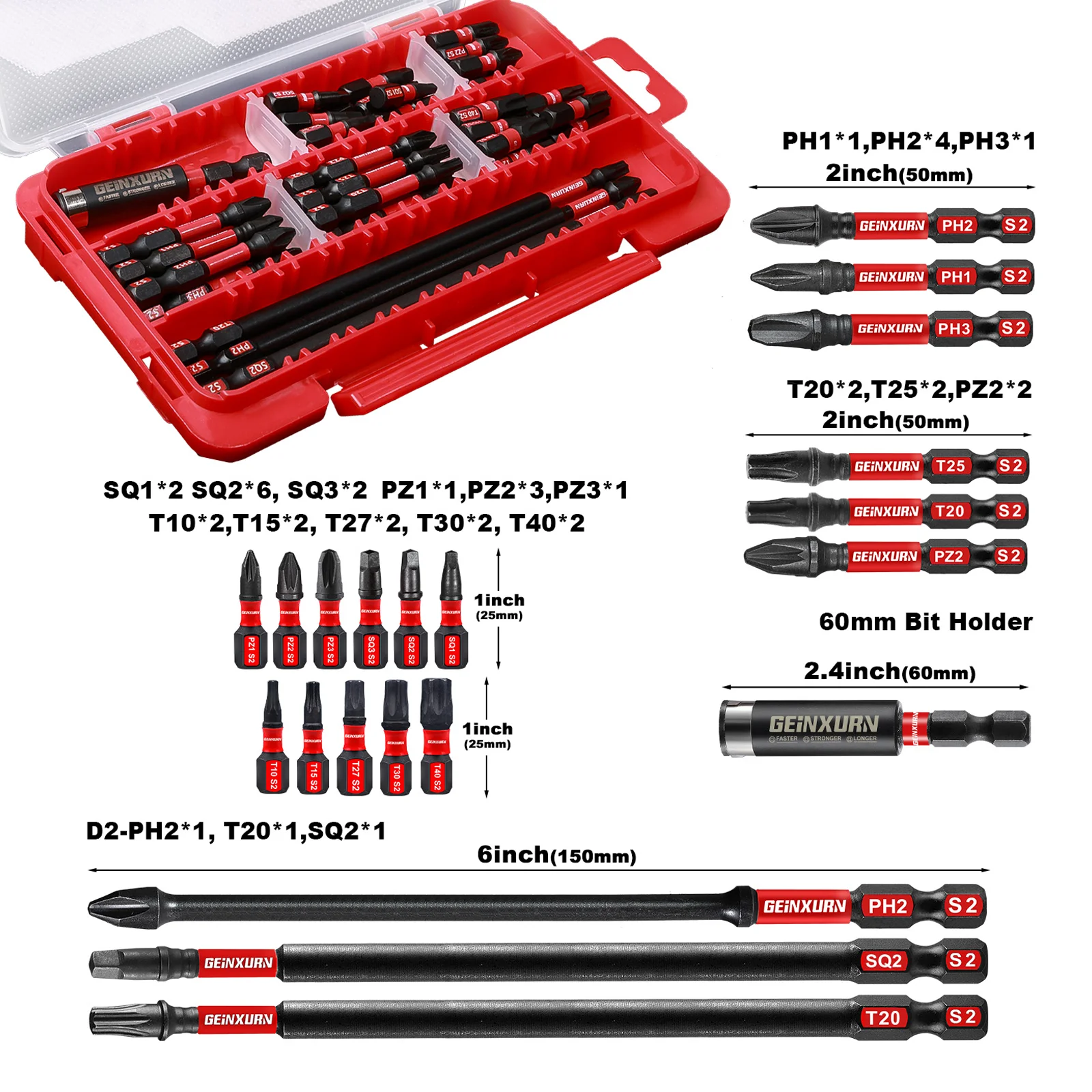Professional Impact Screwdriver Bit Set 41 pcs 2 Professional Impact Screwdriver Bit Set 41 pcs - Image 2