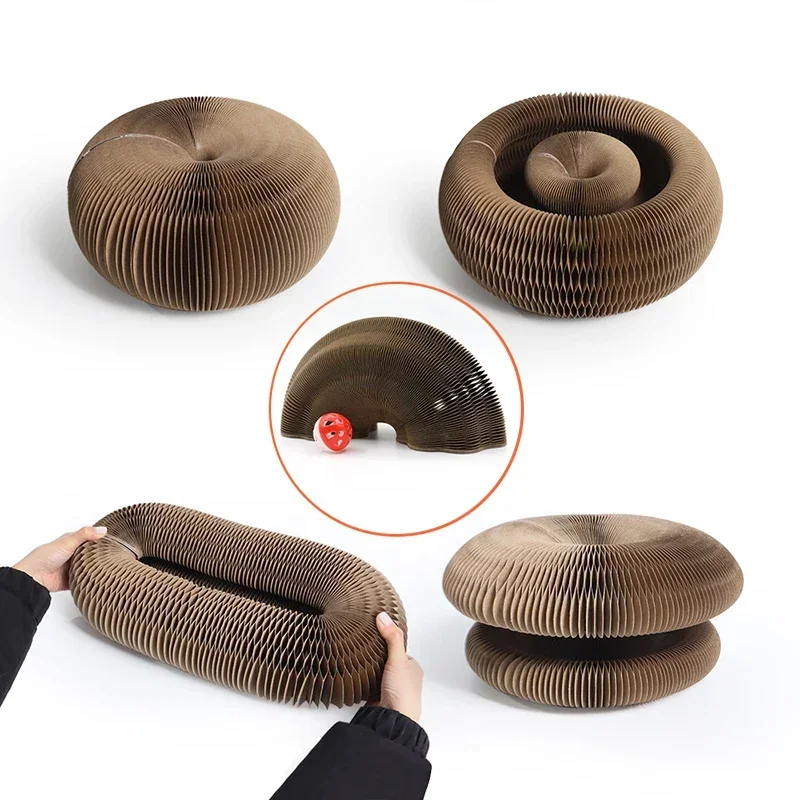 Natural Kraft Corrugated Cat Play Toy 3 Natural Kraft Corrugated Cat Play Toy - Image 3