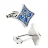 Blue Louis Pattern Enamel Cufflinks