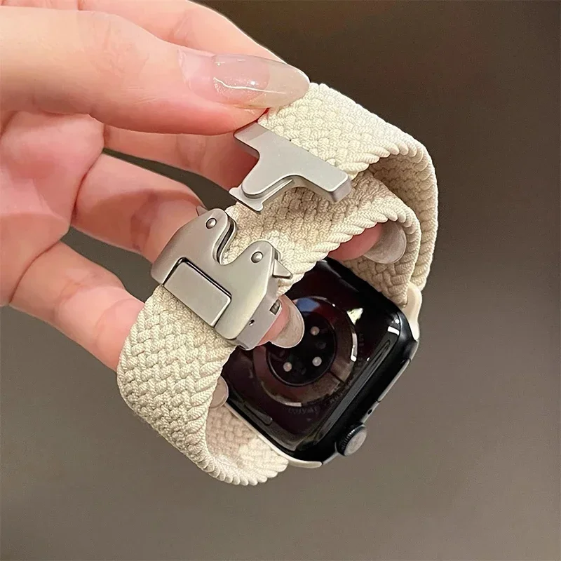 Braided Nylon Watch Band for Apple Watch 38-49mm 3 Braided Nylon Watch Band for Apple Watch 38-49mm - Image 3