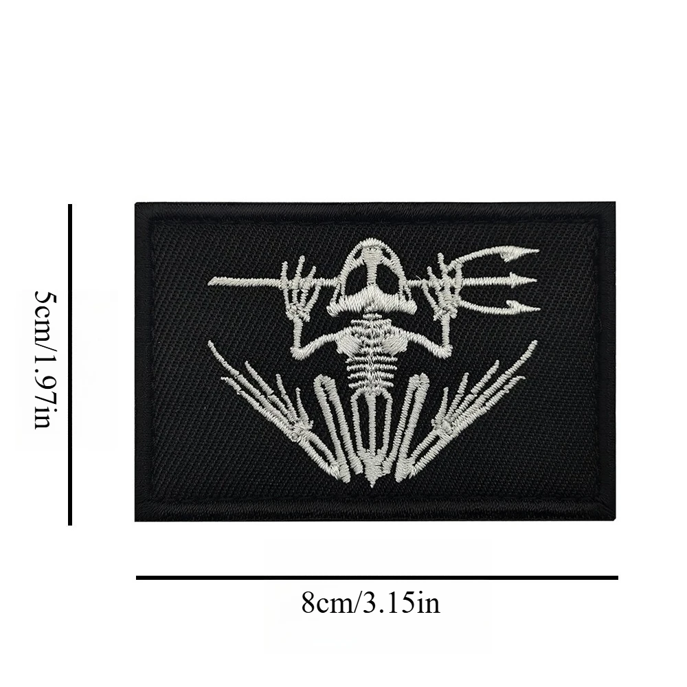 Military Skull and Frog Patch for Tactical Gear 2 Military Skull and Frog Patch for Tactical Gear - Image 2