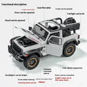 1:18 Jeep Wrangler Rubicon Diecast Model 11 Se00ac44bb143417da2b5ba51c51ec7c7a