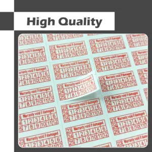 Warranty Security Stickers - 16x8mm Tamper-Evident 10 Se01d0625c7f44c618fa5d70fba32591bh